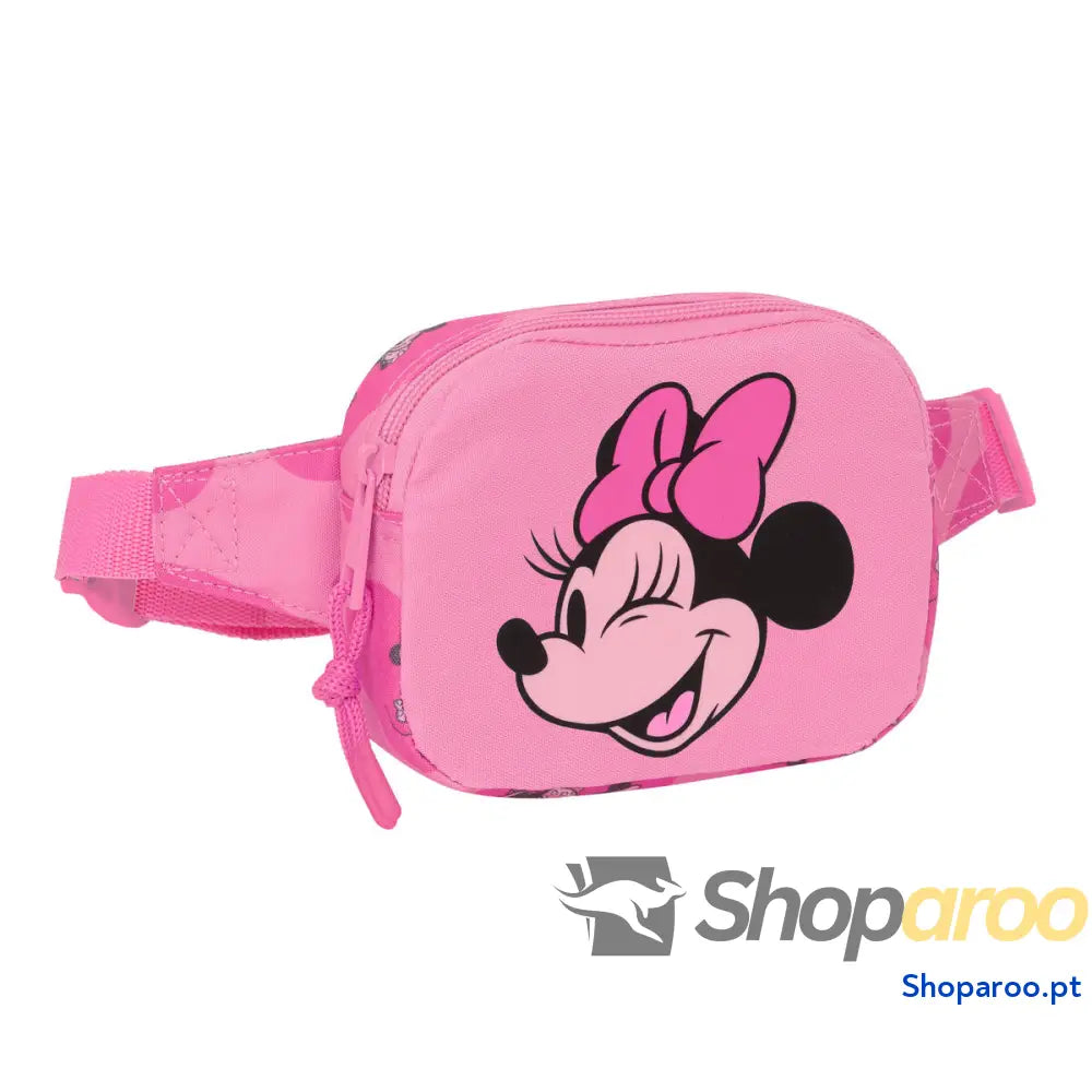 Bolsa de Cintura Minnie Mouse Loving Cor de Rosa 14 x 11 x 4 cm