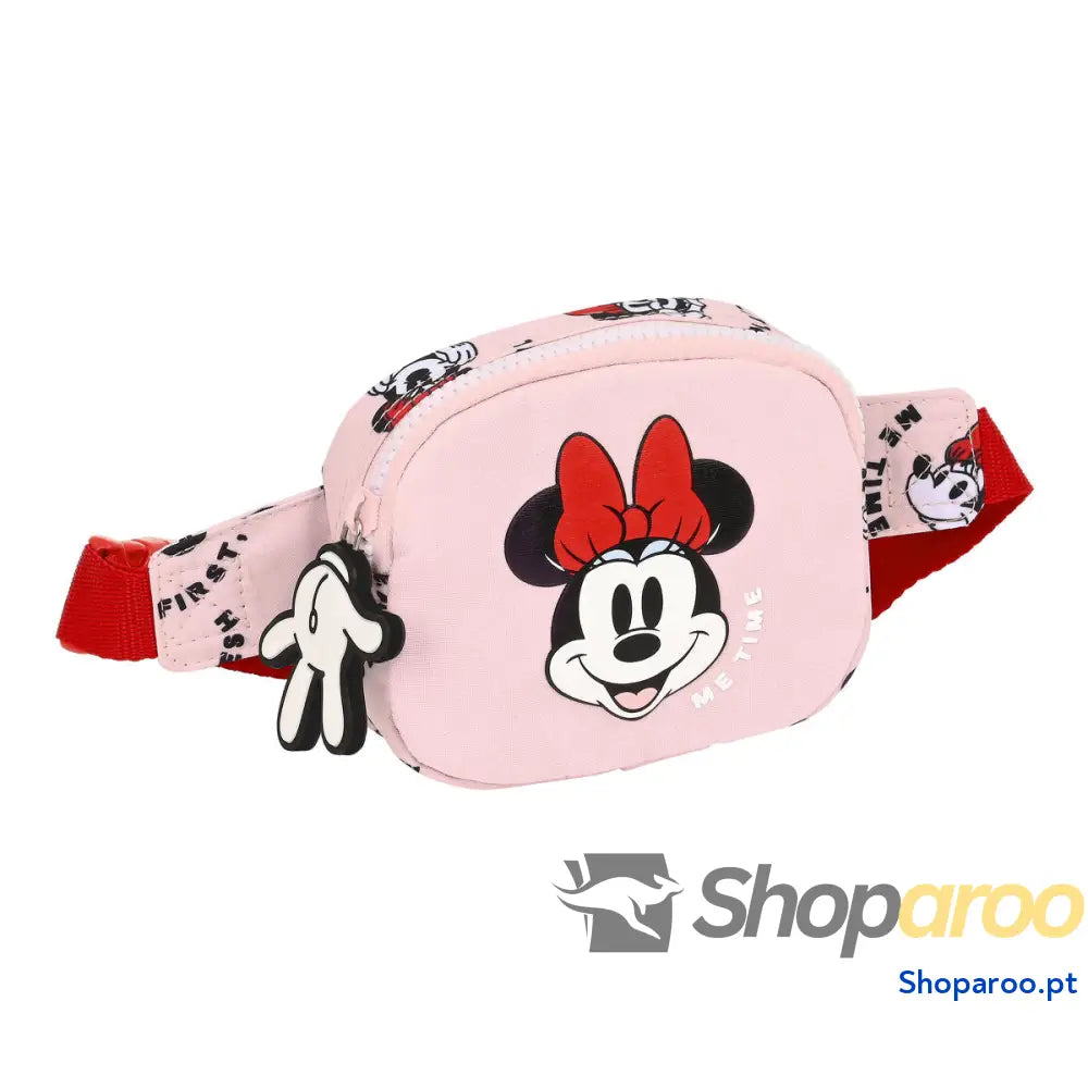 Bolsa de Cintura Minnie Mouse Me time 14 x 11 x 4 cm Cor de Rosa