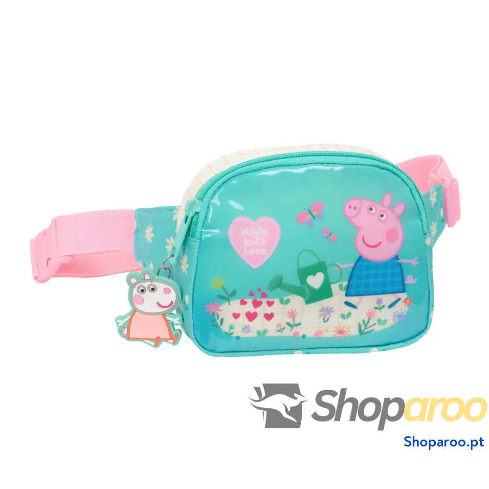 Bolsa de Cintura Peppa Pig Pretty flowers Amarelo Menta 14 x 11 x 4 cm