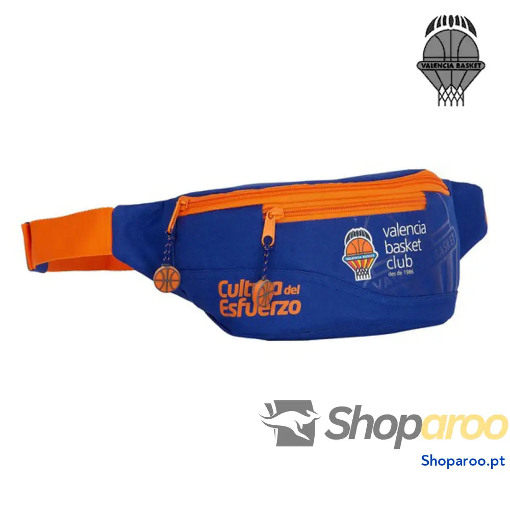 Bolsa de Cintura Valencia Basket Azul Laranja (23 x 12 x 9 cm)