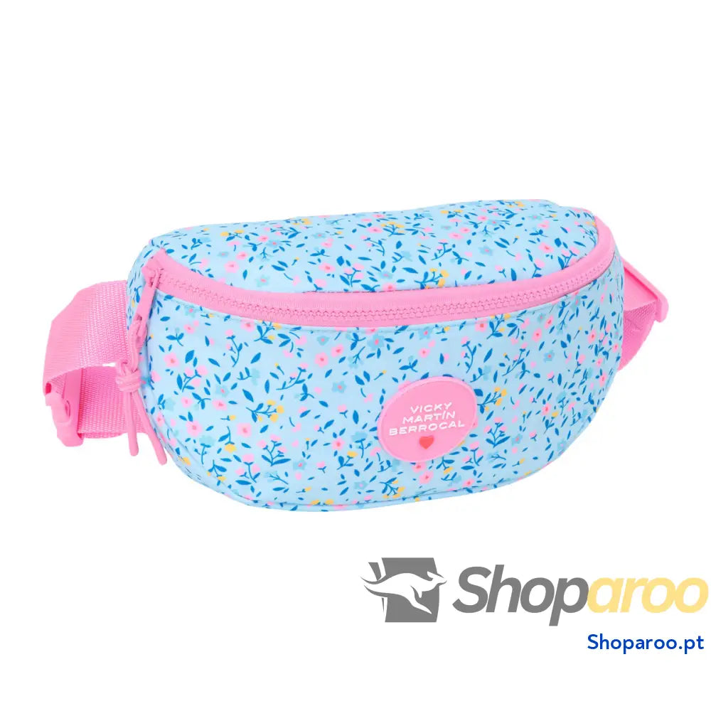 Bolsa de Cintura Vicky Martín Berrocal Paraíso Cor de Rosa Azul Claro 23 x 14 x 9 cm