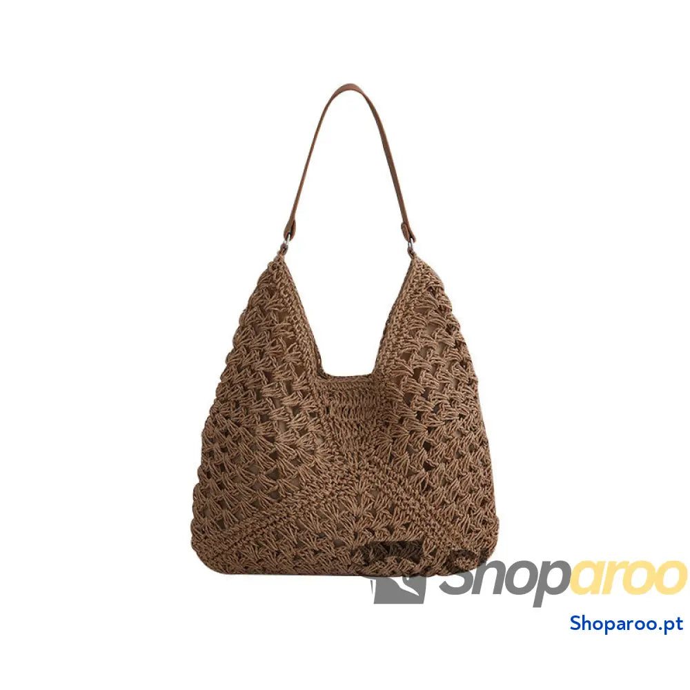 Bolsa de palha oca com cinto tecido para axila