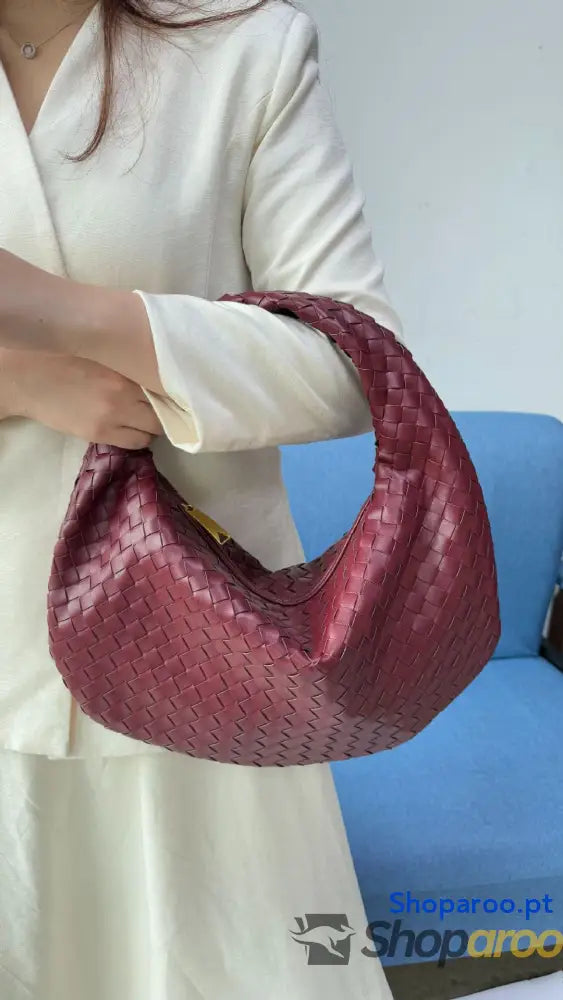 Bolsa de senhora grande em tecido bolsa mão com capacidade para as axilas