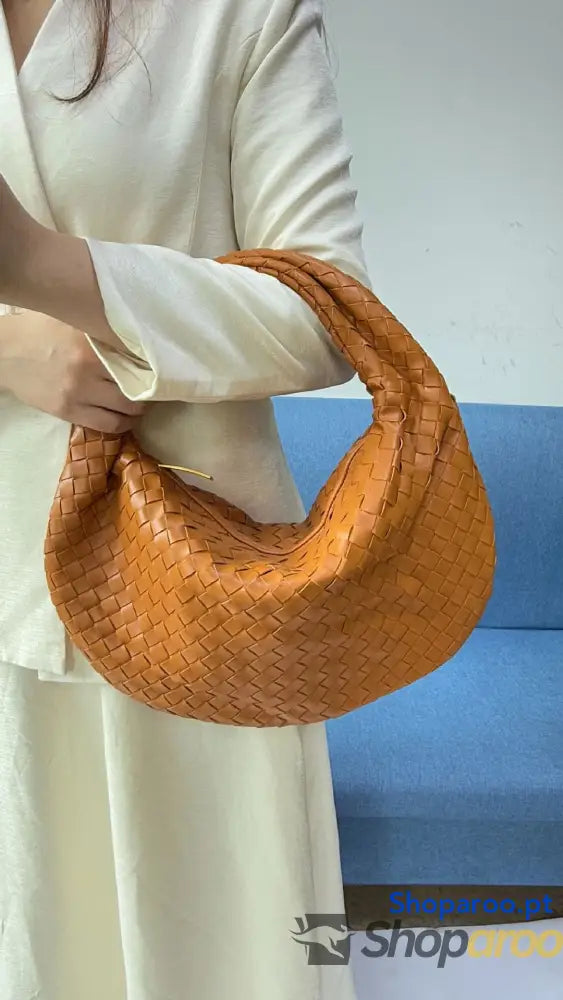 Bolsa de senhora grande em tecido bolsa mão com capacidade para as axilas