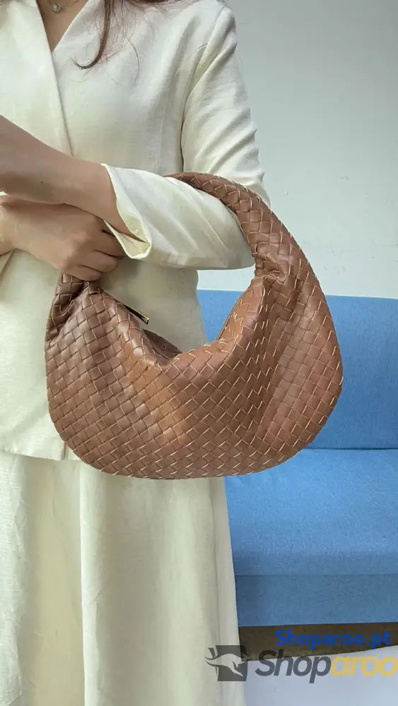 Bolsa de senhora grande em tecido bolsa mão com capacidade para as axilas