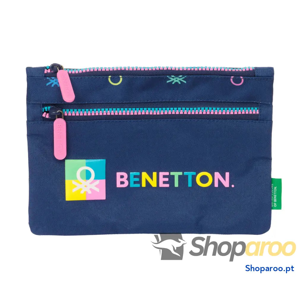 Bolsa Escolar Benetton Cool Azul Marinho 23 x 16 x 3 cm