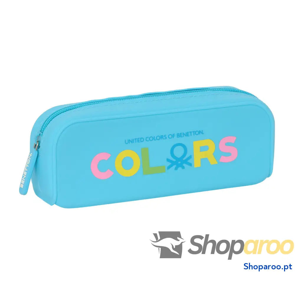 Bolsa Escolar Benetton Spring Azul celeste 18.5 x 7.5 x 5.5 cm