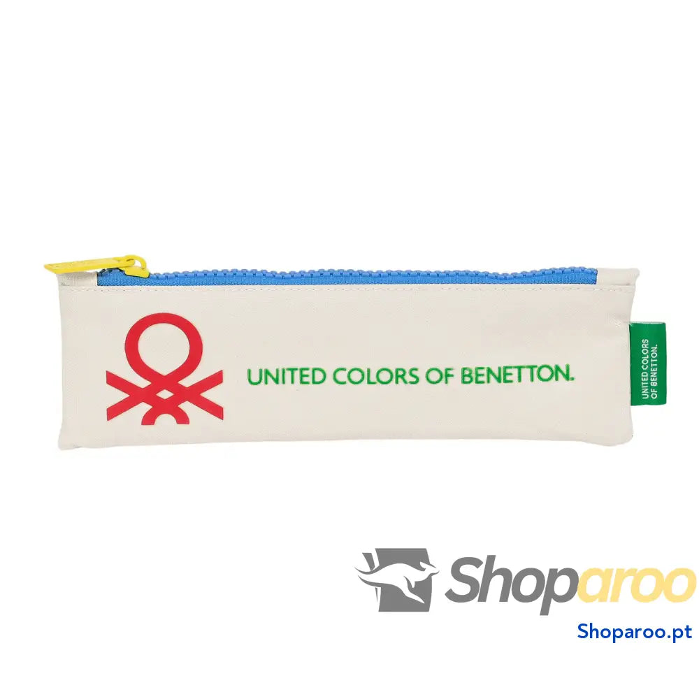 Bolsa Escolar Benetton Topitos Branco (20 x 6 x 1 cm)