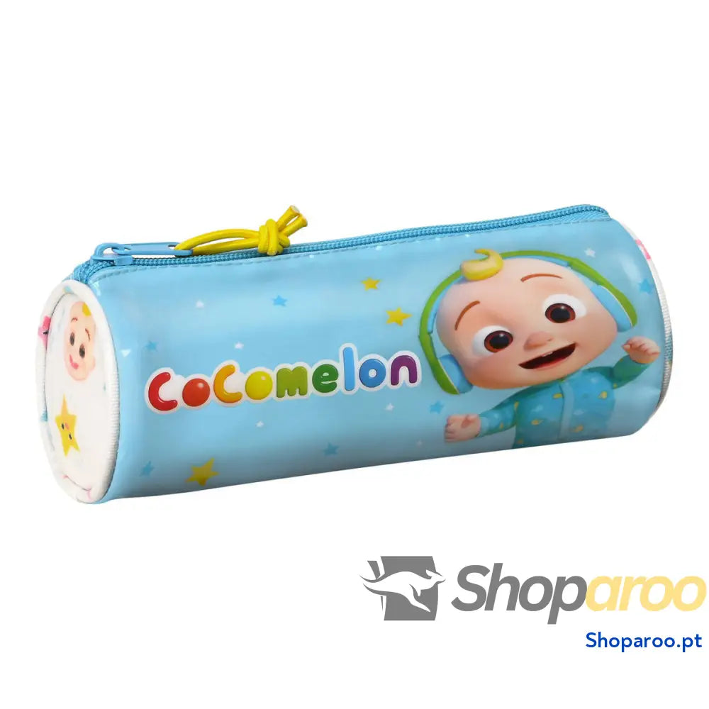 Bolsa Escolar Cilíndrica CoComelon Branco Multicolor (20 x 7 x 7 cm)