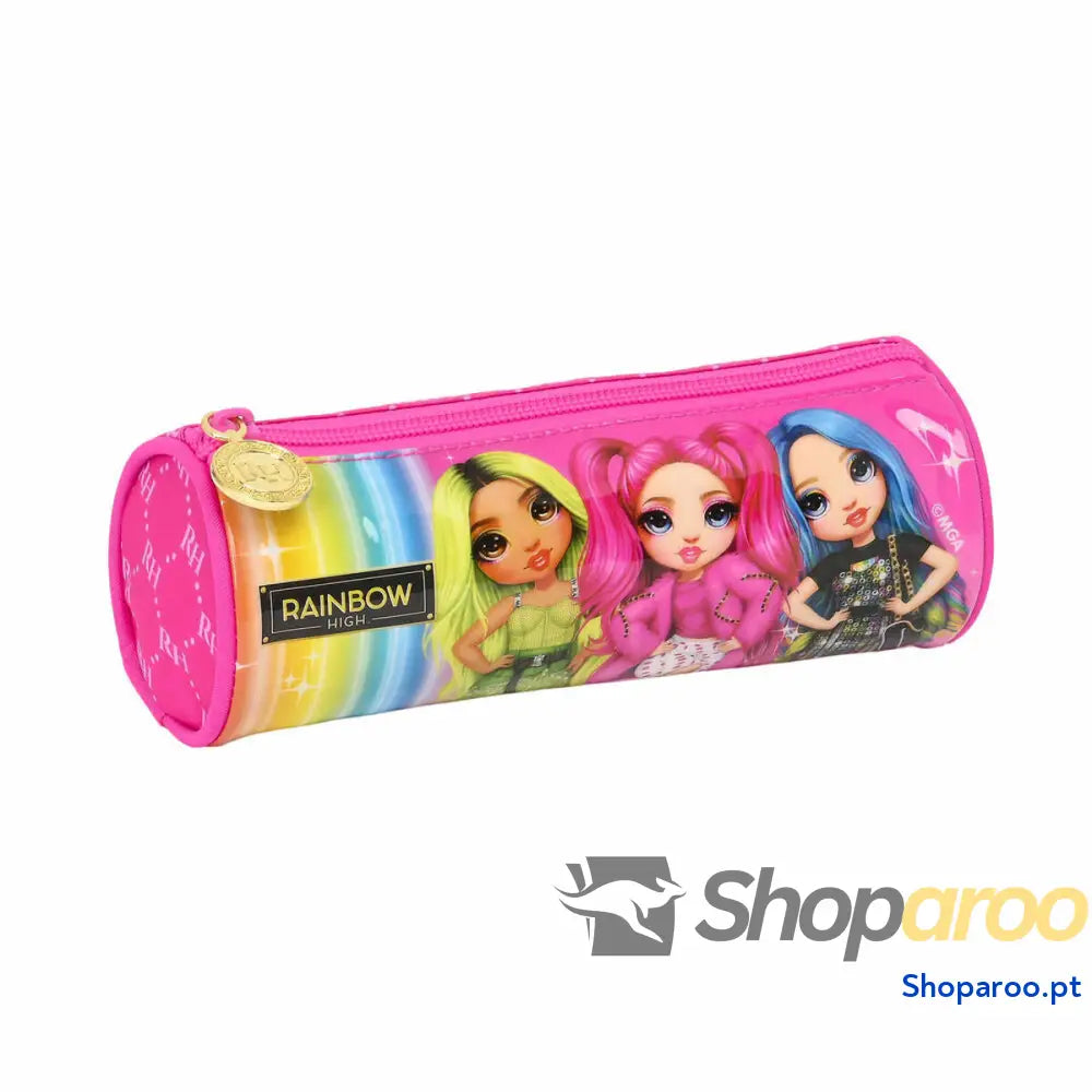 Bolsa Escolar Cilíndrica Rainbow High Fúcsia (20 x 7 x 7 cm)