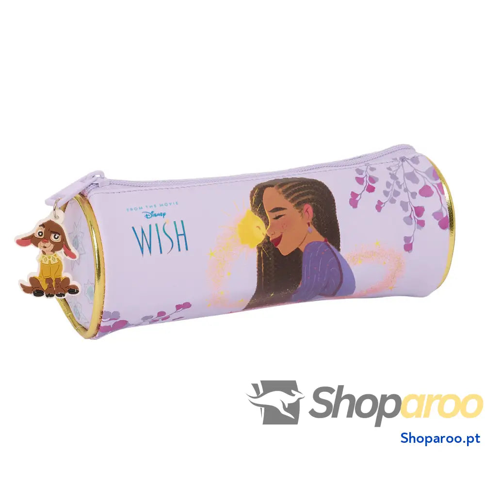 Bolsa Escolar Cilíndrica Wish Lilás 20 x 7 x 7 cm