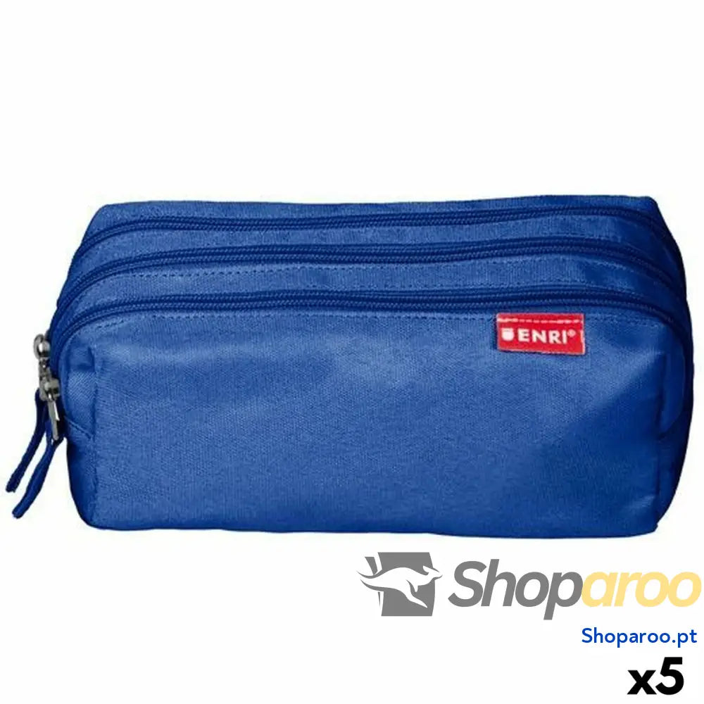 Bolsa Escolar ENRI Azul 21 x 7 x 11 cm (5 Unidades)