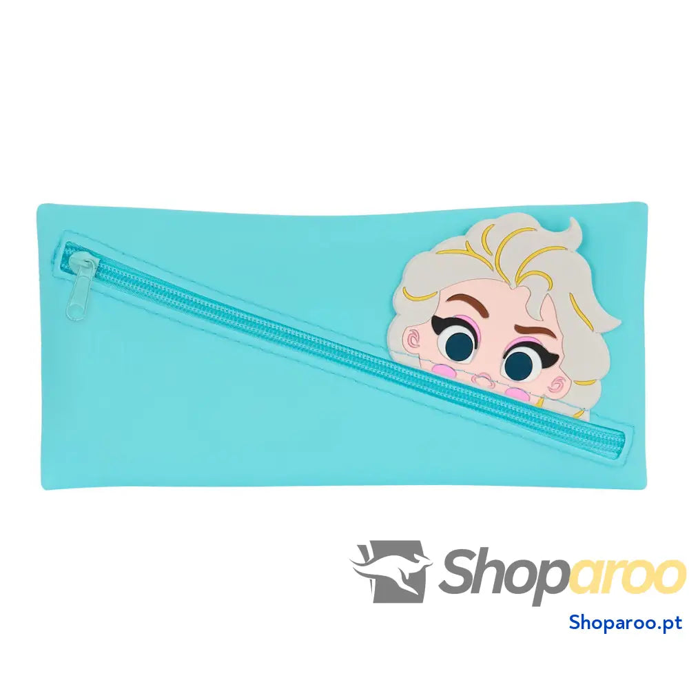 Bolsa Escolar Frozen Azul 22 x 11 x 1 cm