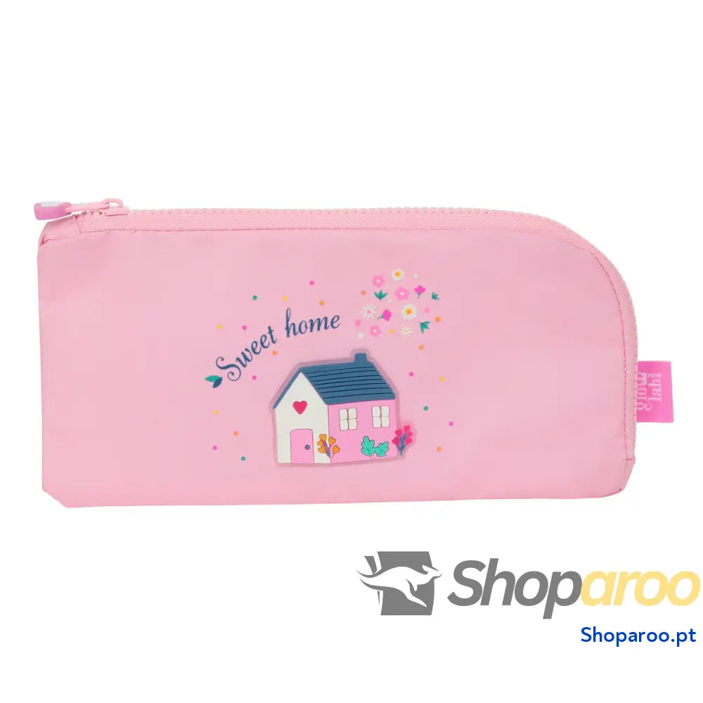 Bolsa Escolar Glow Lab Sweet home Cor de Rosa 23 x 11 x 1 cm