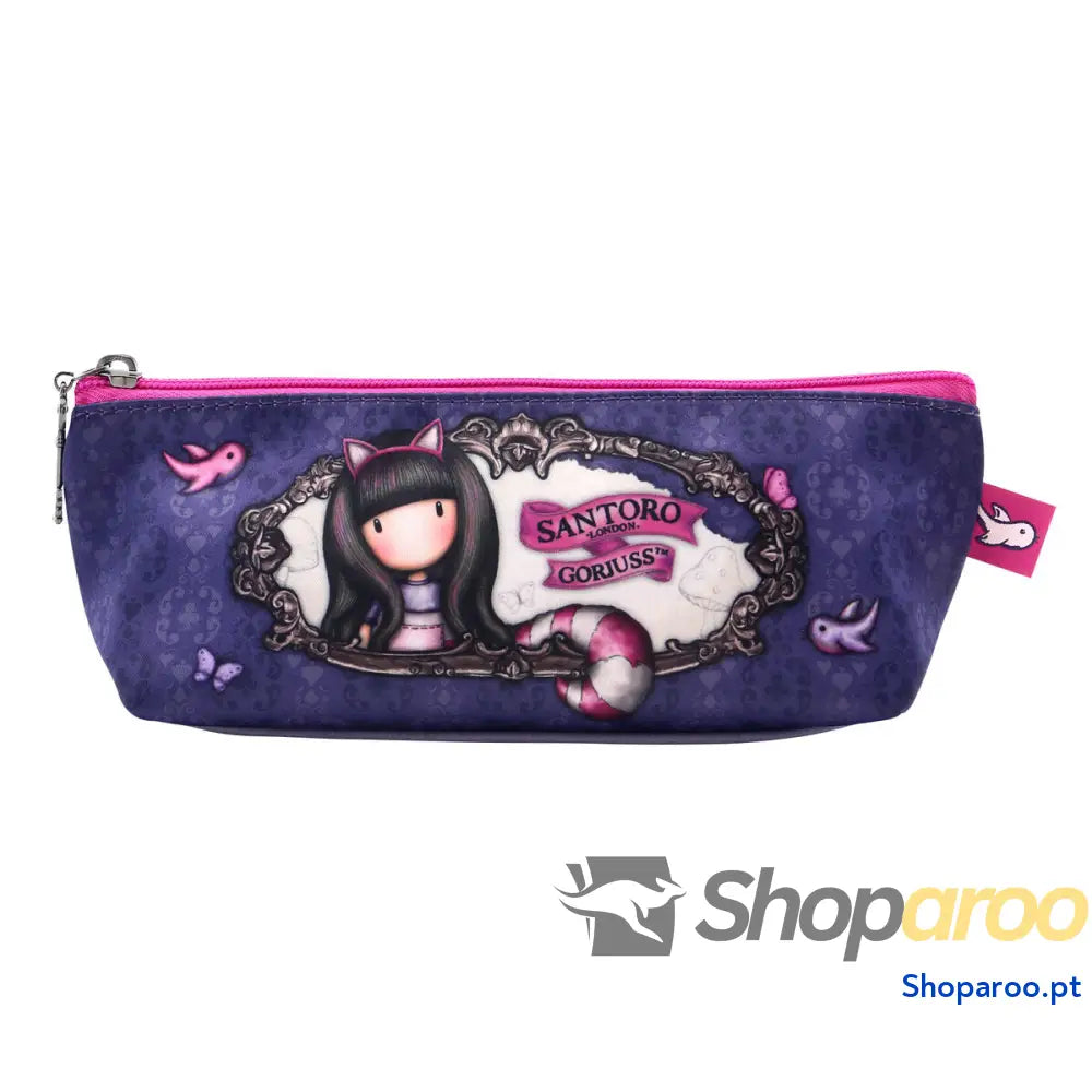 Bolsa Escolar Gorjuss Cheshire cat Cor de Rosa Roxo (22.3 x 8.8 x 5.7 cm)