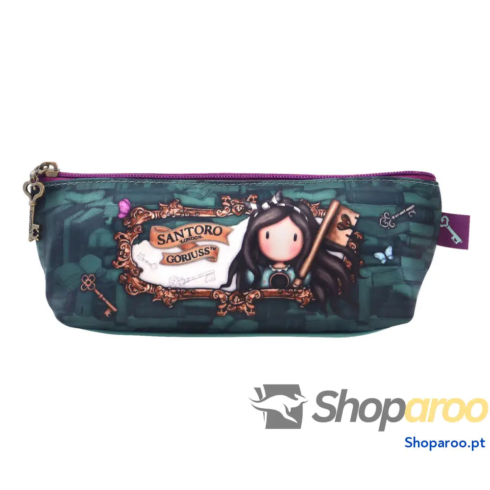 Bolsa Escolar Gorjuss Curiosity Cinzento Verde (22.3 x 8.8 x 5.7 cm)