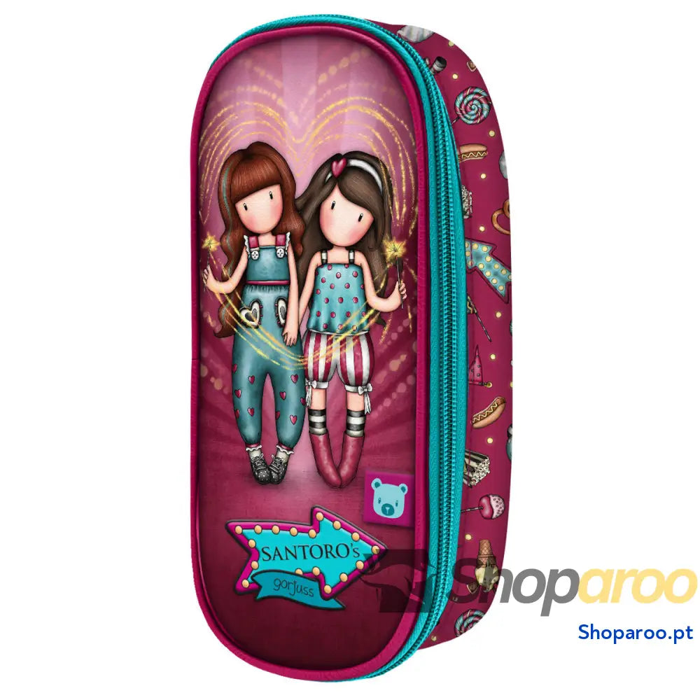 Bolsa Escolar Gorjuss Fireworks Grená (10 x 23 x 6 cm)