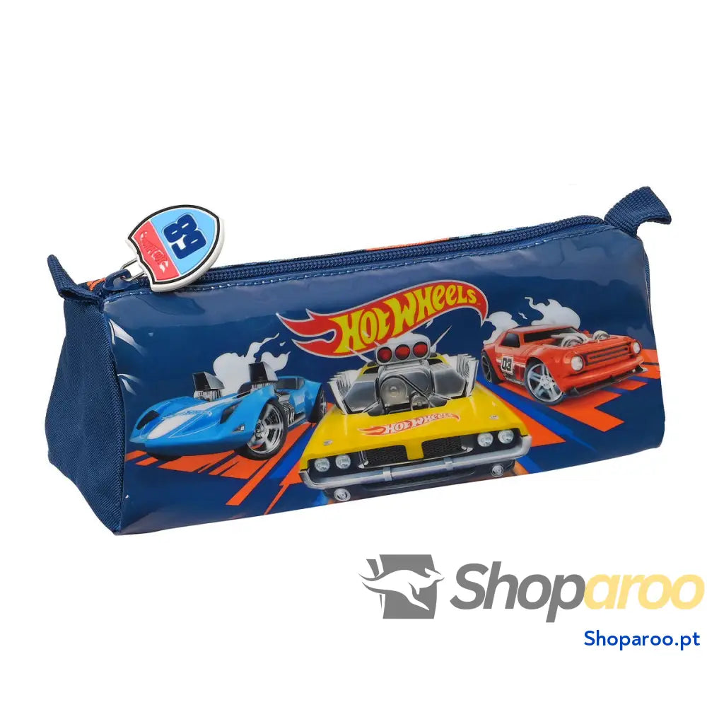 Bolsa Escolar Hot Wheels Speed club Laranja Azul Marinho (21 x 8 x 7 cm)