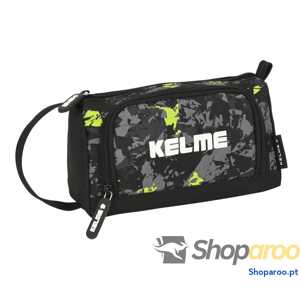 Bolsa Escolar Kelme Jungle Preto Cinzento Lima 20 x 11 x 8.5 cm
