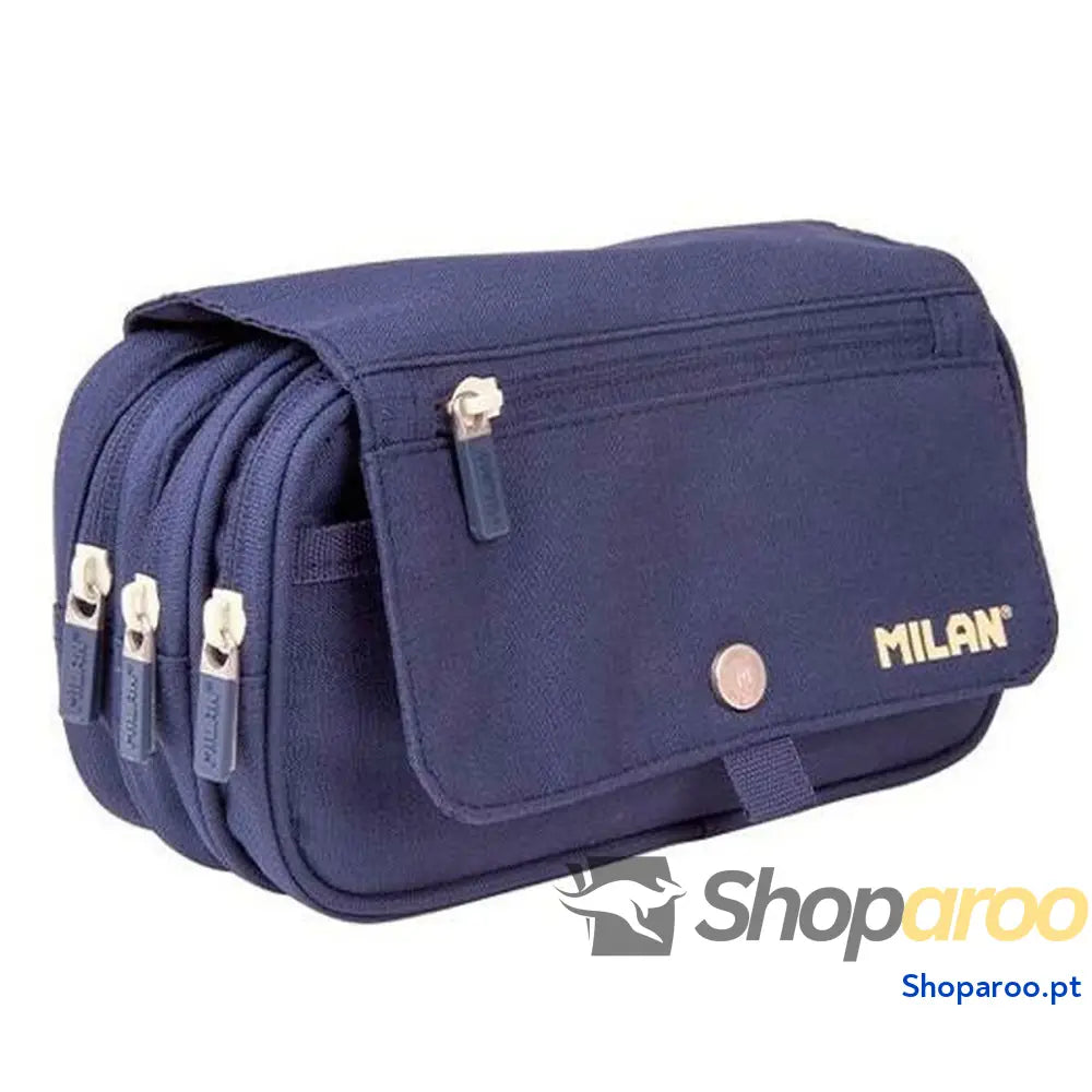 Bolsa Escolar Milan Serie1918 Azul 13 x 24 x 10 cm