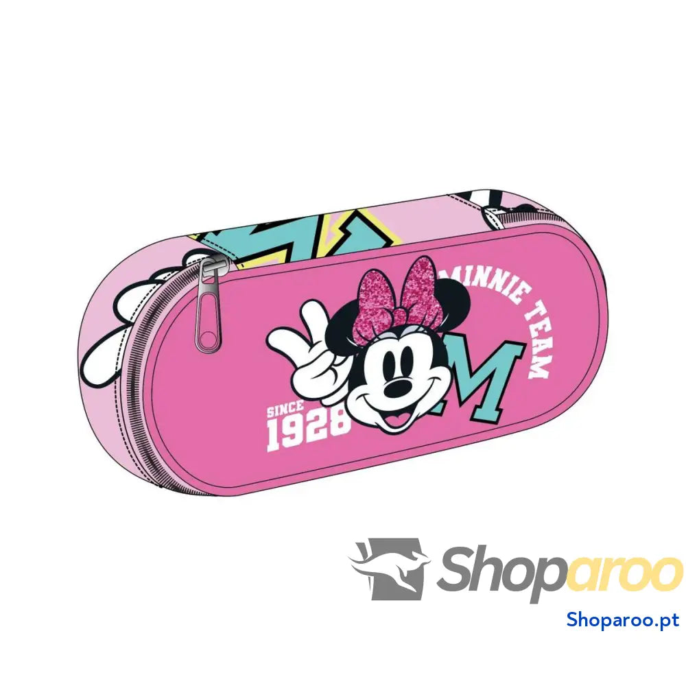 Bolsa Escolar Minnie Mouse Fúcsia 8,5 x 5 x 22,5 cm