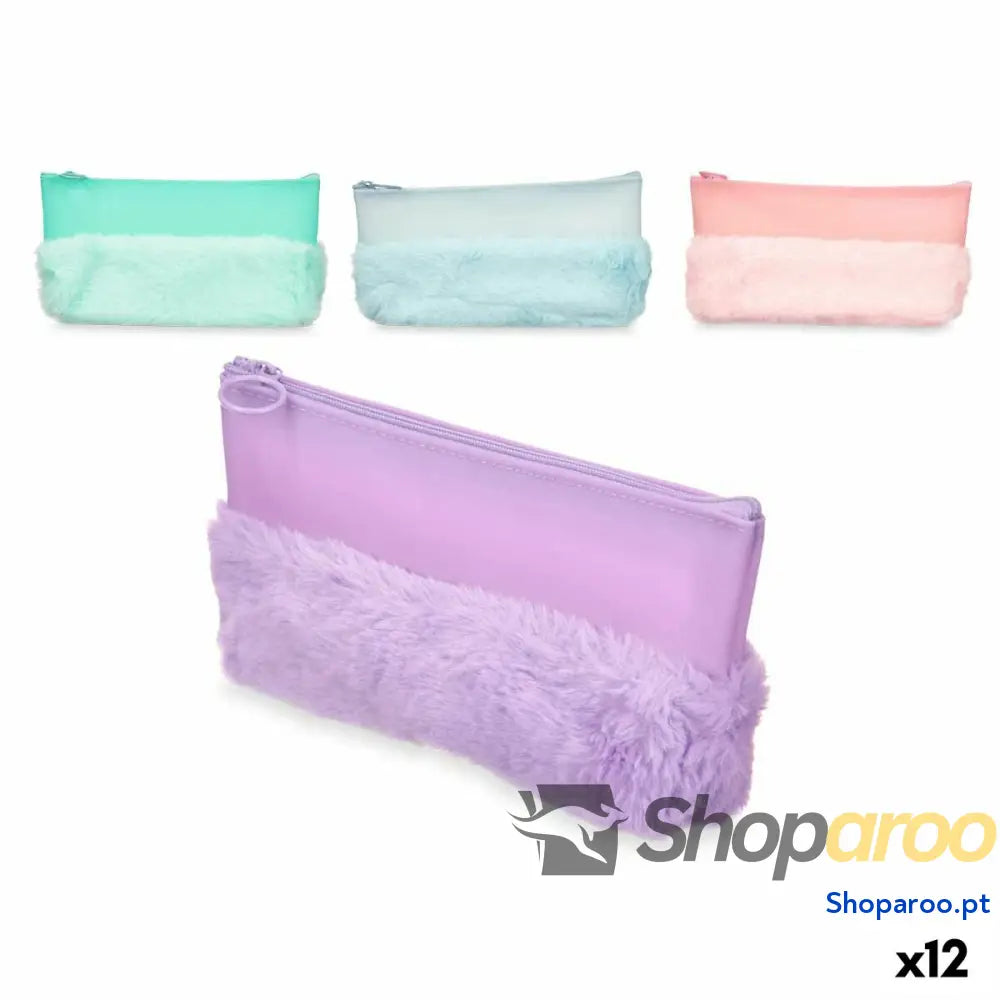Bolsa Escolar Pincello 443 Azul Verde Roxo Cor de Rosa 21 x 9 x 3 cm Pompon (12 Unidades)