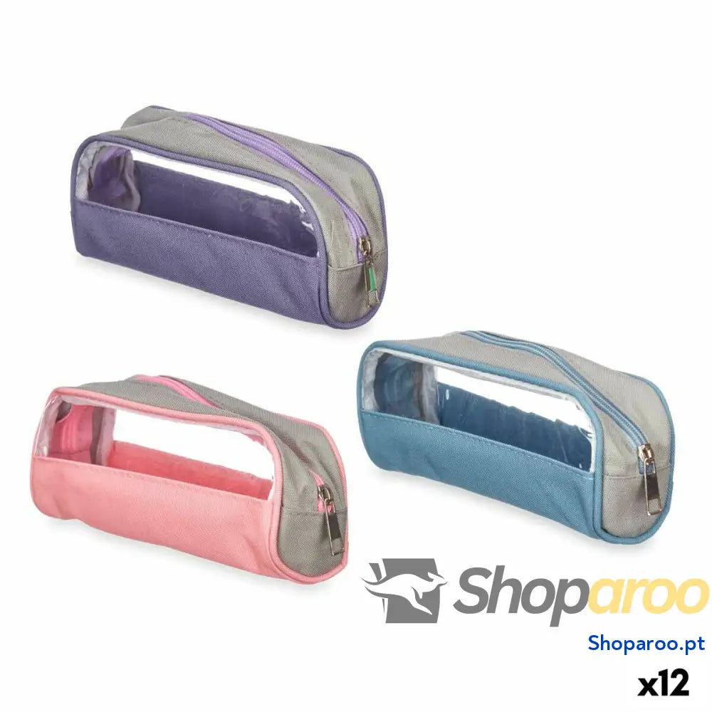 Bolsa Escolar Pincello 444 Azul Transparente 23 x 5,5 x 8 cm (12 Unidades)