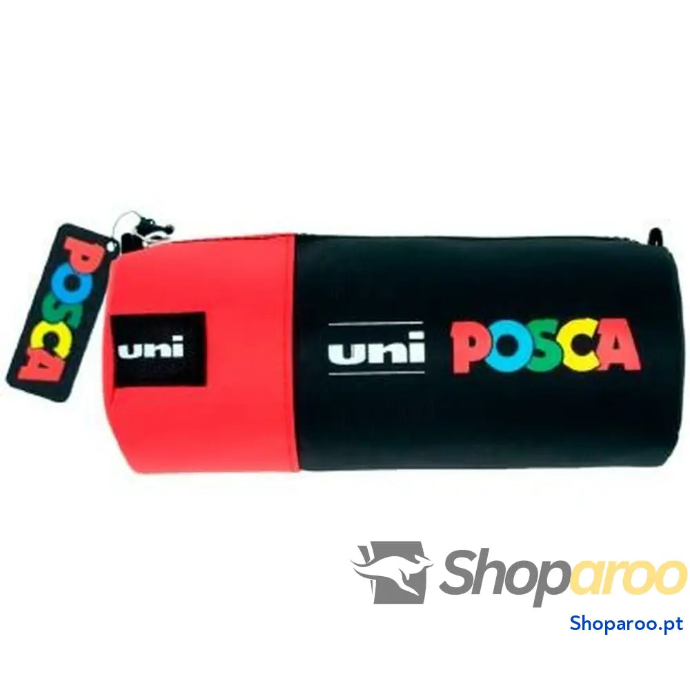 Bolsa Escolar POSCA Preto Vermelho 8,5 x 19,5 cm