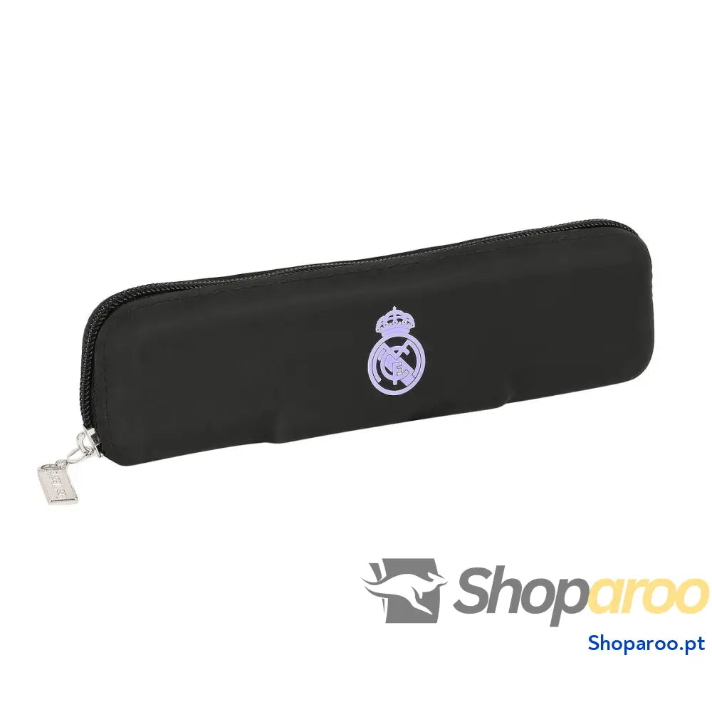 Bolsa Escolar Real Madrid C.F. Preto Branco (20 x 5.5 x 2 cm)