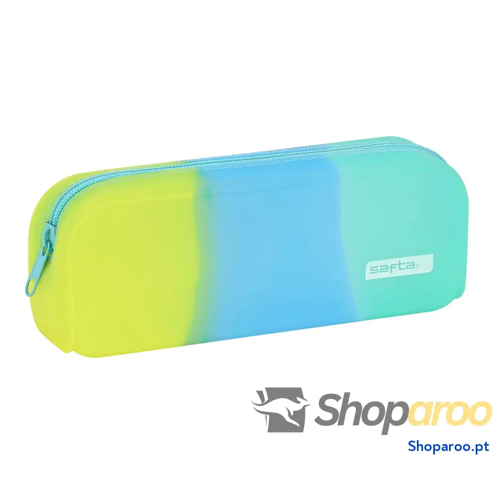 Bolsa Escolar Safta Azul Verde Amarelo (18.5 x 7.5 x 5.5 cm)