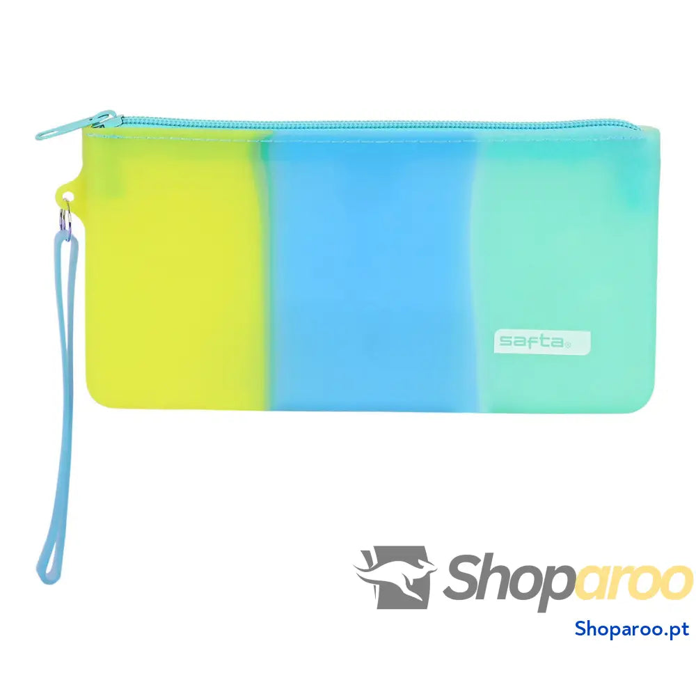 Bolsa Escolar Safta Azul Verde Amarelo (21 x 10.5 x 2 cm)