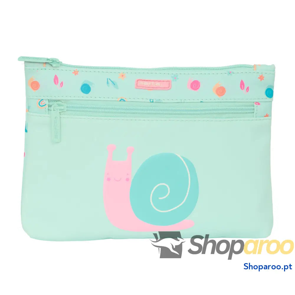 Bolsa Escolar Safta Caracol Caracol Turquesa 23 x 16 x 3 cm