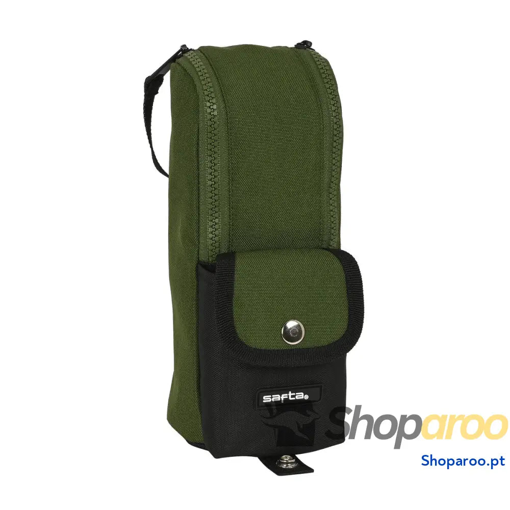 Bolsa Escolar Safta Dark forest Preto Verde 6 x 21 x 6 cm