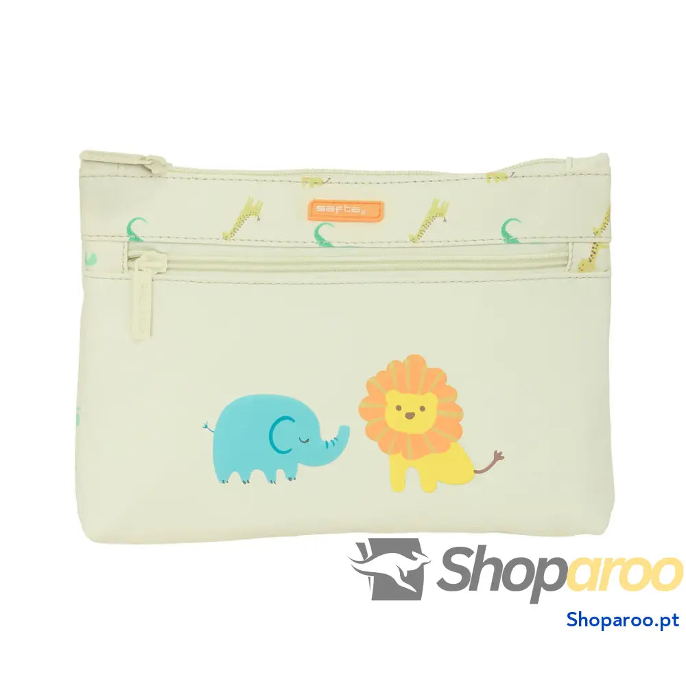 Bolsa Escolar Safta Selva Selva Bege 23 x 16 x 3 cm