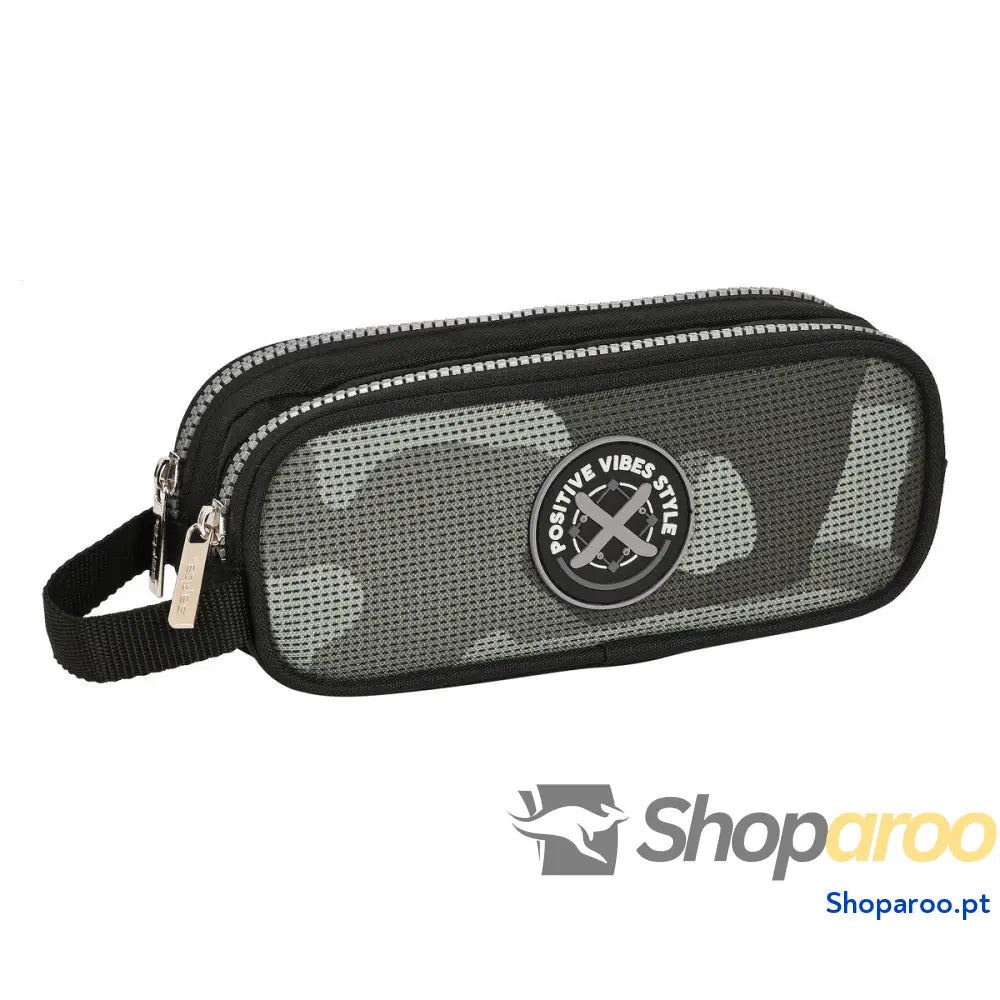 Bolsa Escolar Safta Stone Preto 21 x 8 x 6 cm
