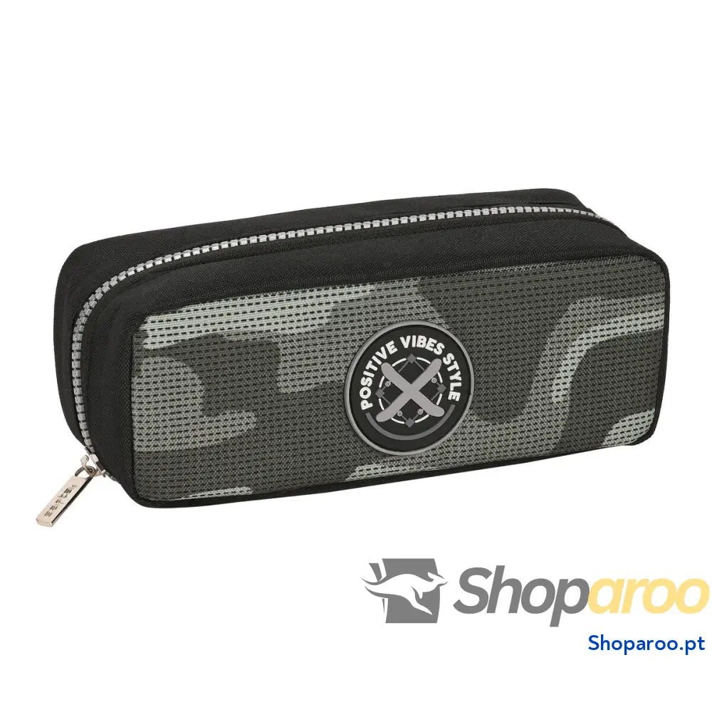Bolsa Escolar Safta Stone Preto 21 x 8 x 8 cm