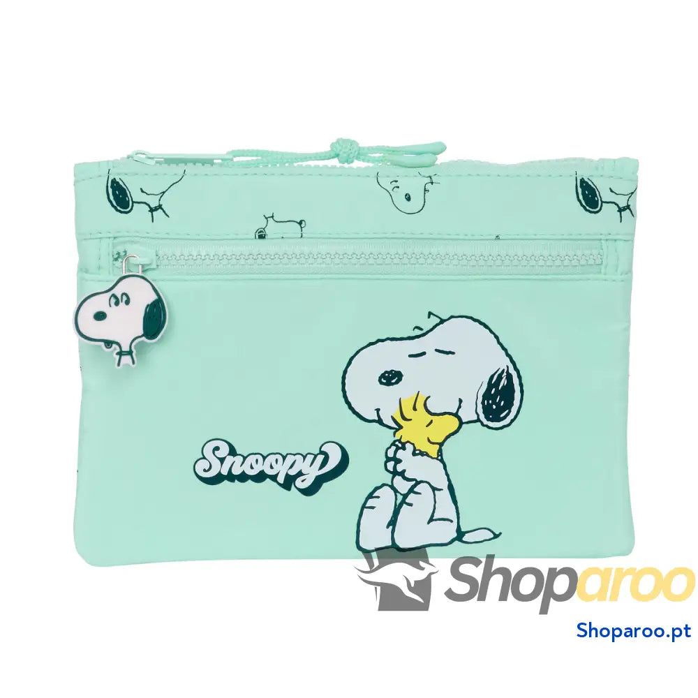Bolsa Escolar Snoopy Groovy Verde 23 x 16 x 3 cm