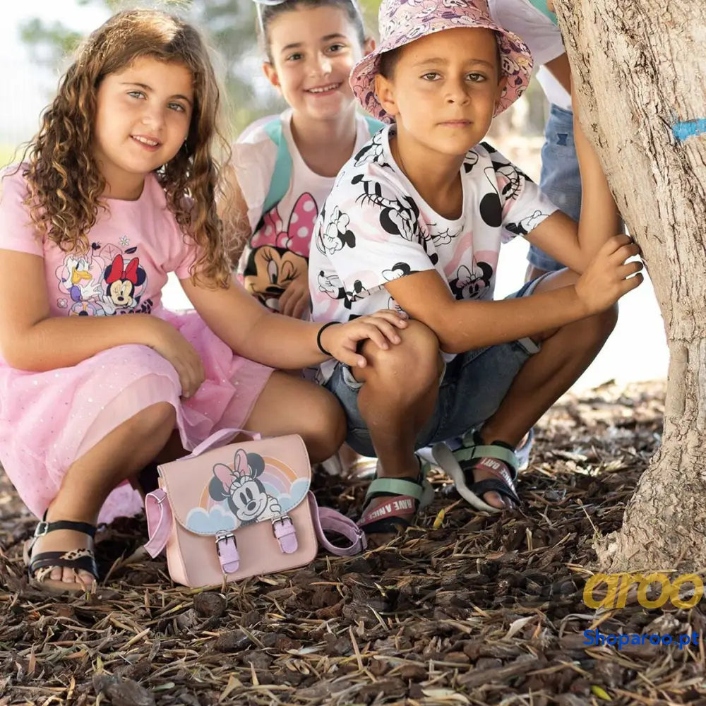 Bolsa Minnie Mouse Cor de Rosa 18.5 x 16.5 5.3 cm