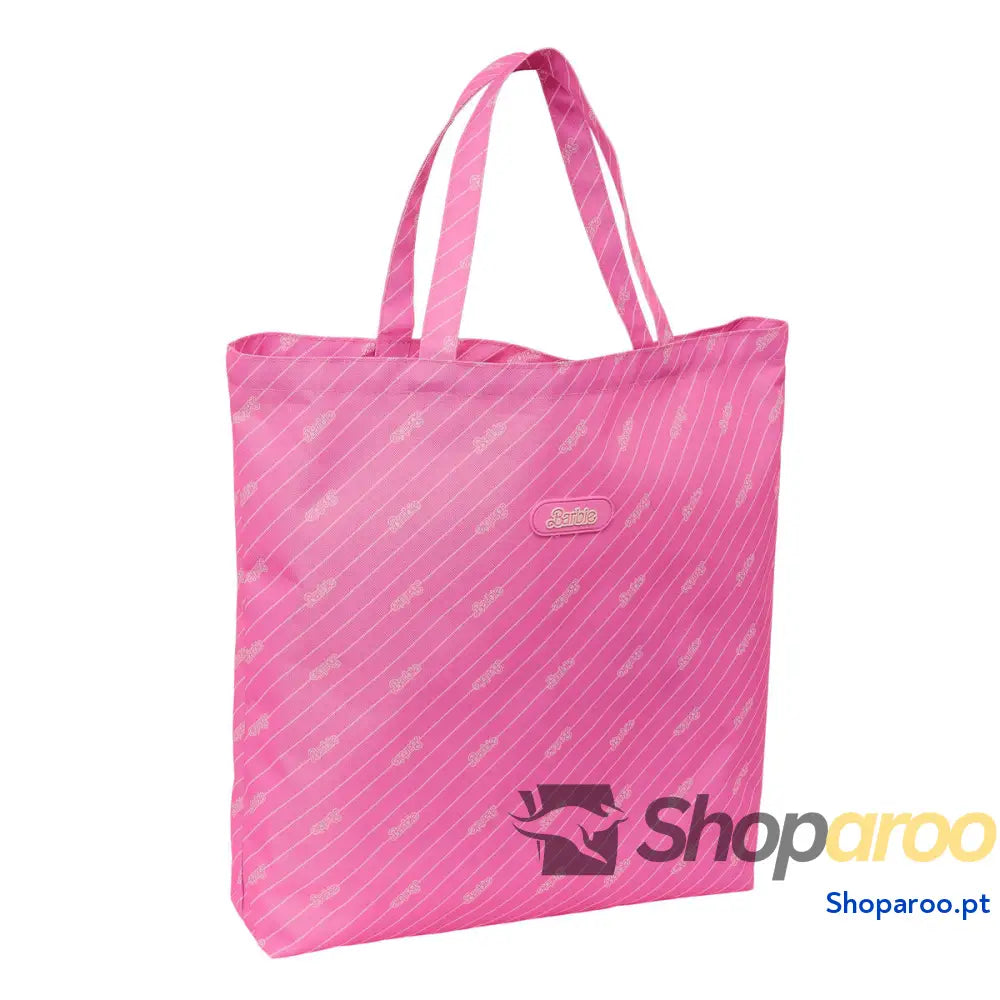 Bolsa Mulher Barbie Logomania Cor de Rosa 50 x 45 10 cm