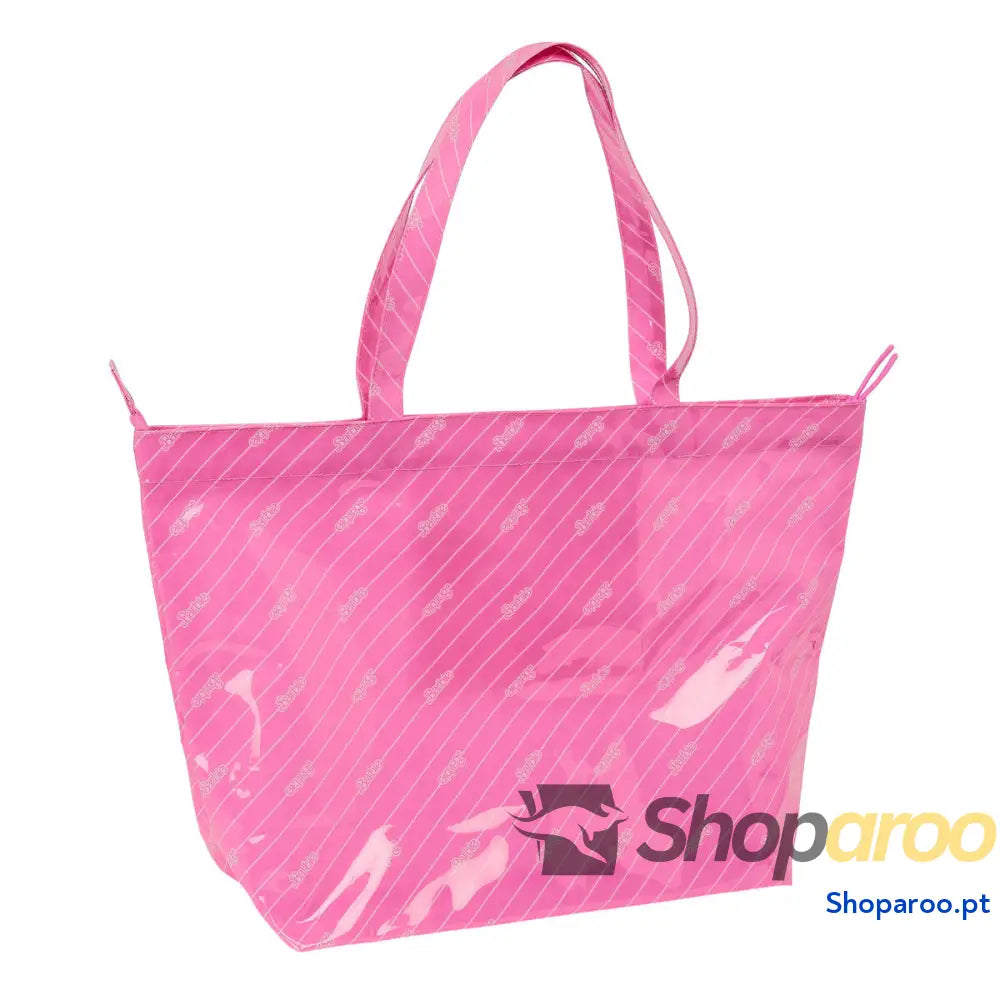 Bolsa Mulher Barbie Logomania Cor de Rosa 54 x 35 17 cm