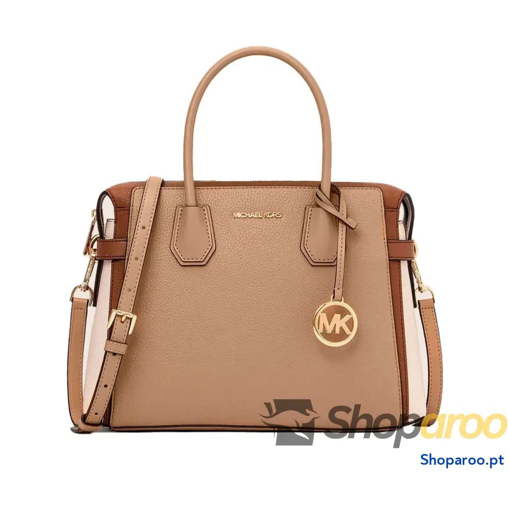 Bolsa Mulher Michael Kors MERCER CAMEL MULTI Castanho 30 x 23 x 10 cm