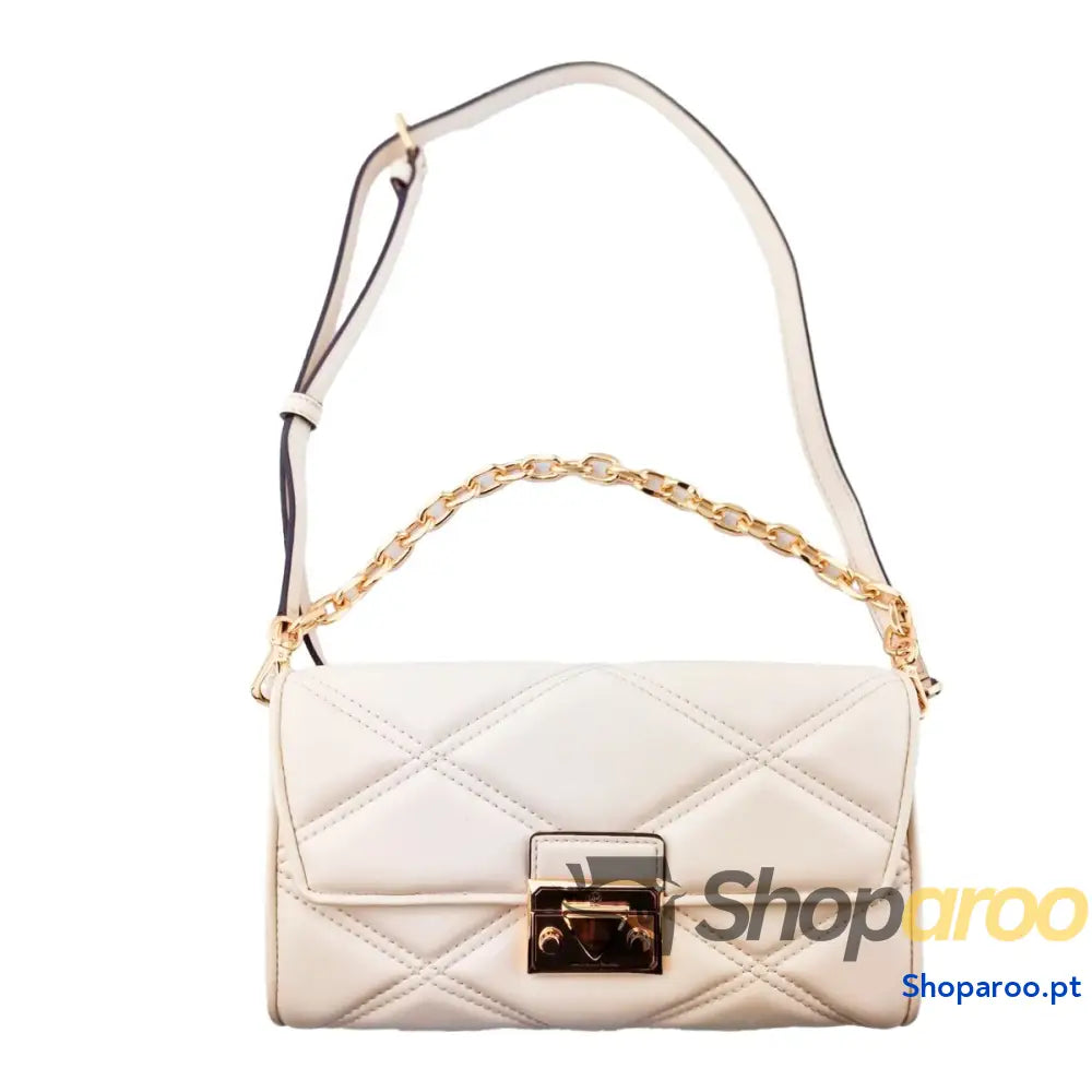 Bolsa Mulher Michael Kors Serena Bege 25 x 15 4 cm