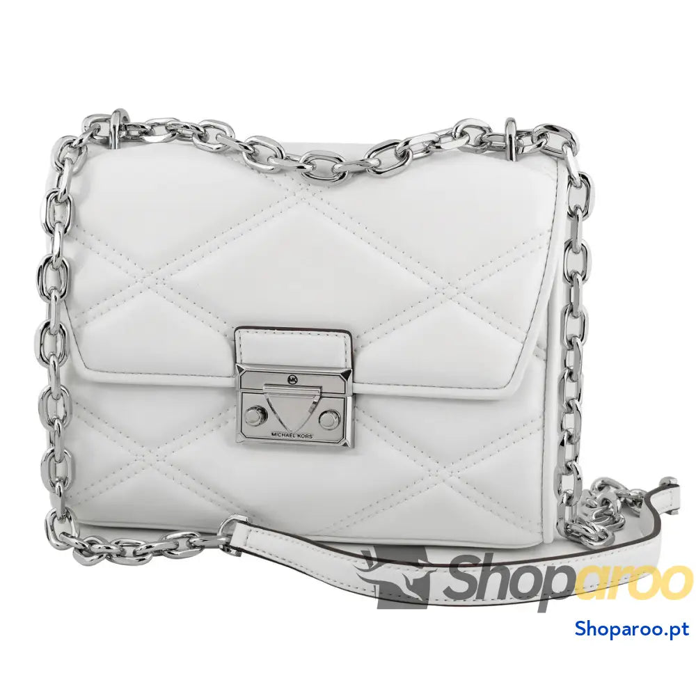 Bolsa Mulher Michael Kors Serena Branco 22 x 16 9 cm