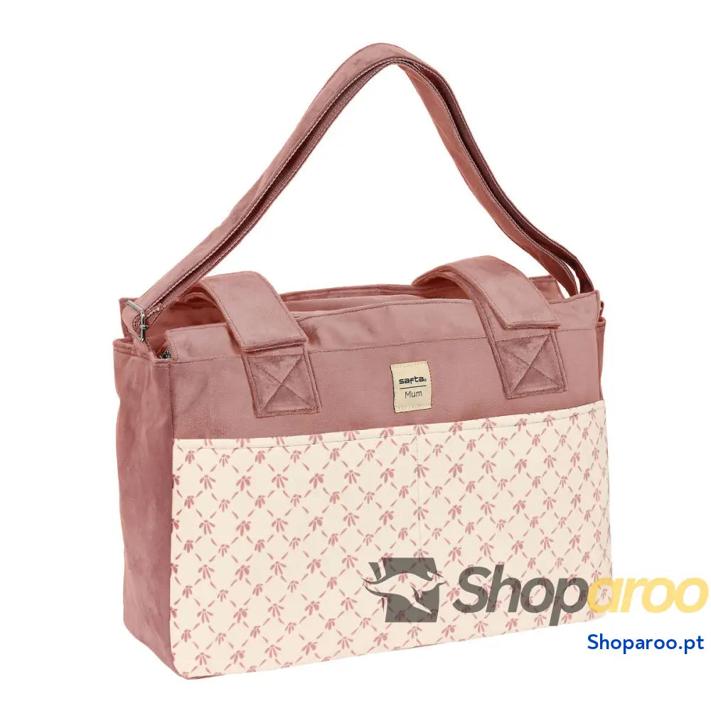 Bolsa para Troca de Fraldas Safta Marsala Cor Rosa (46 x 26 15 cm)