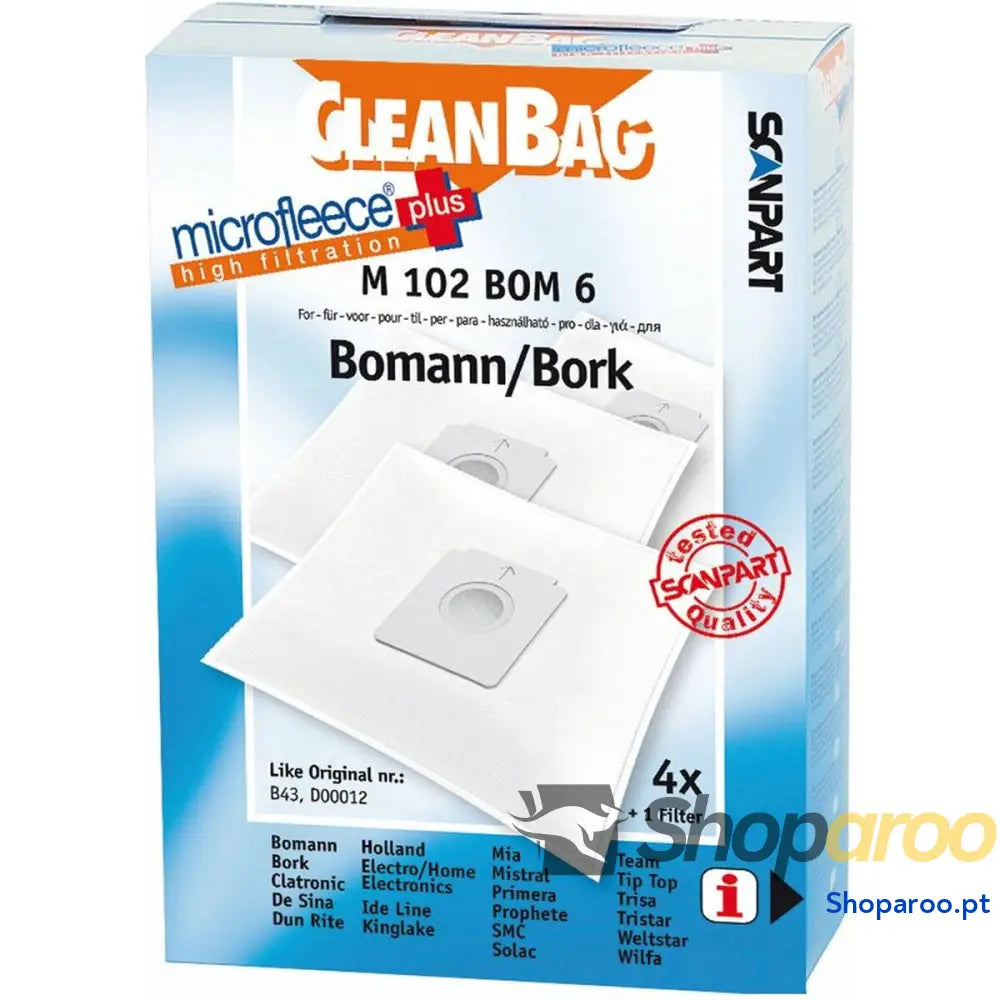 Bolsa Sobresselente para Aspirador Scanpart M 102 BOM 6 BOMANN BORK 4UD