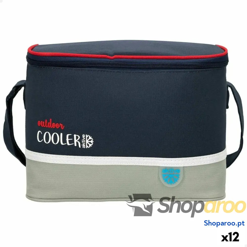 Bolsa Térmica Aktive Azul Marinho Cinzento 24 x 16,5 x 15 cm (12 Unidades)