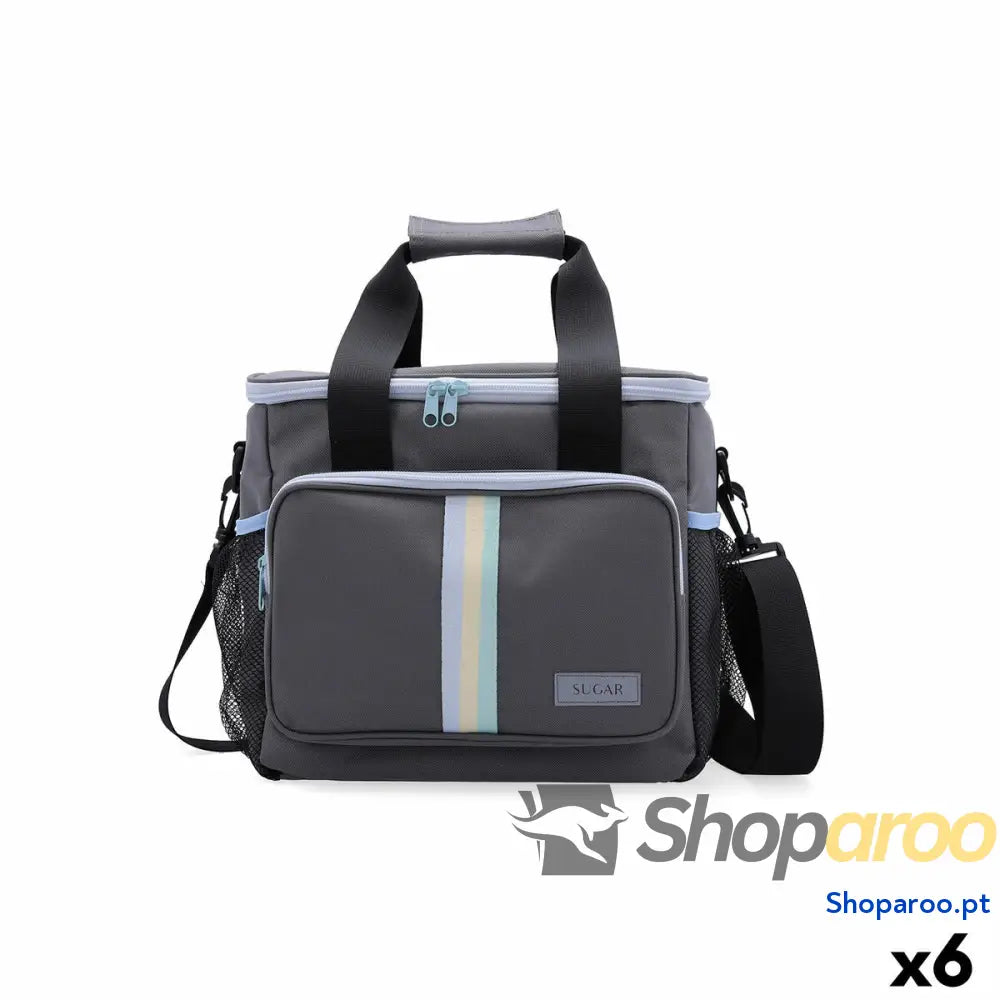 Bolsa Térmica Quid Sugar Cinzento 33 x 24 x 28 cm (6 Unidades)