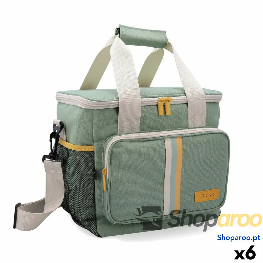 Bolsa Térmica Quid Sugar Verde 28 x 22 x 26 cm (6 Unidades)