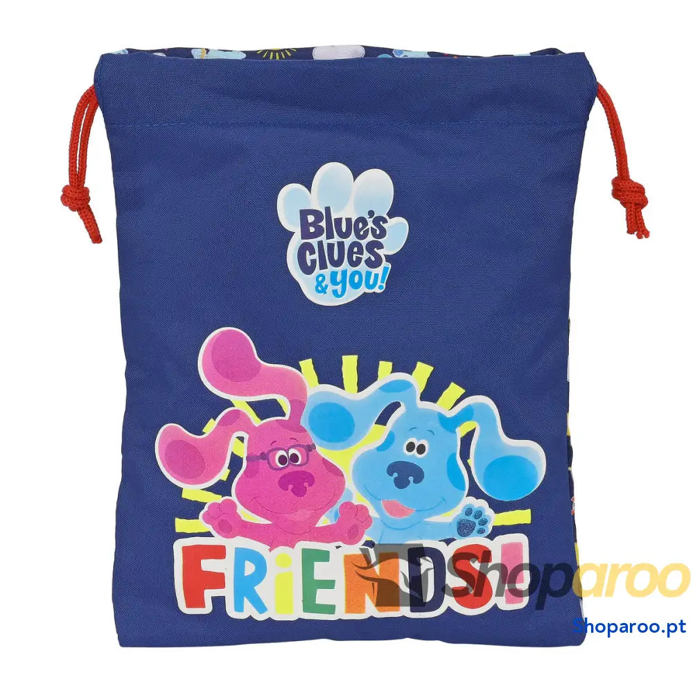 Bolsinha de Merenda Blue's Clues Azul Marinho PVC 20 x 25 cm Saco