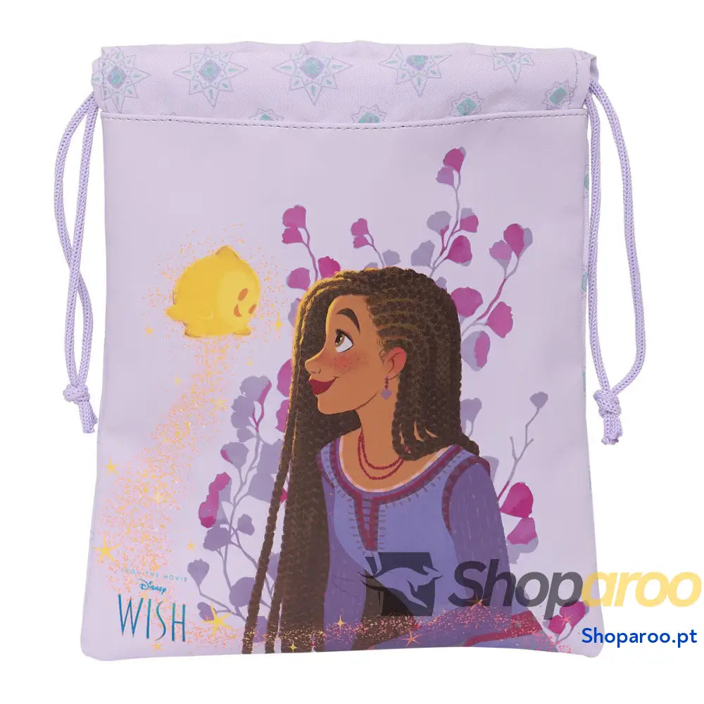 Bolsinha de Merenda Wish Lilás 20 x 25 x 1 cm Saco